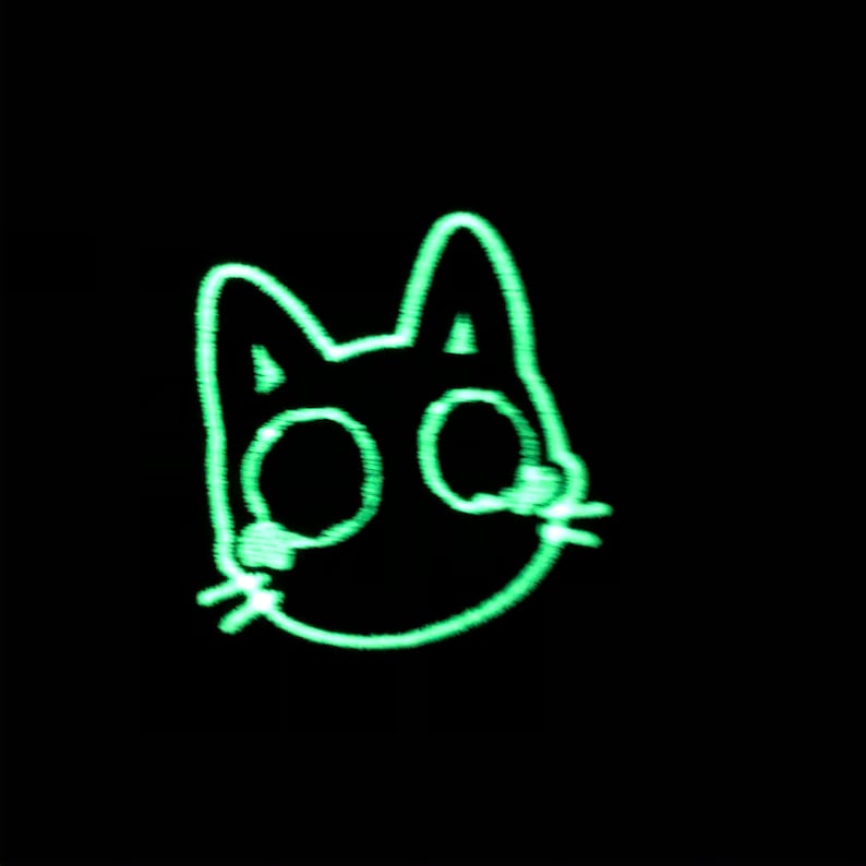 GLOW IN THE DARK CRYING CAT EMBROIDERED BEANIE