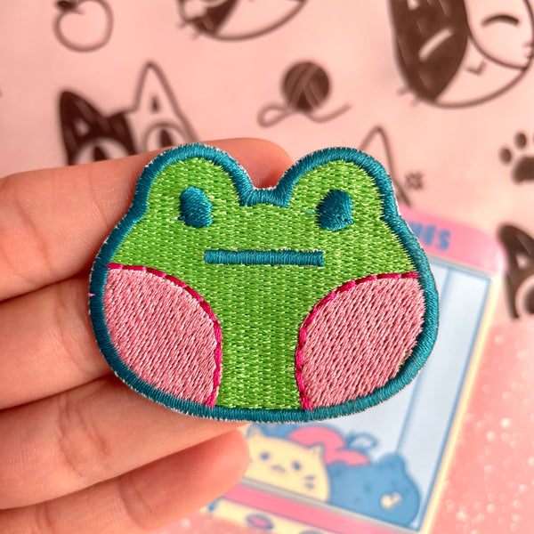 FROG EMBROIDERED IRON ON PATCH