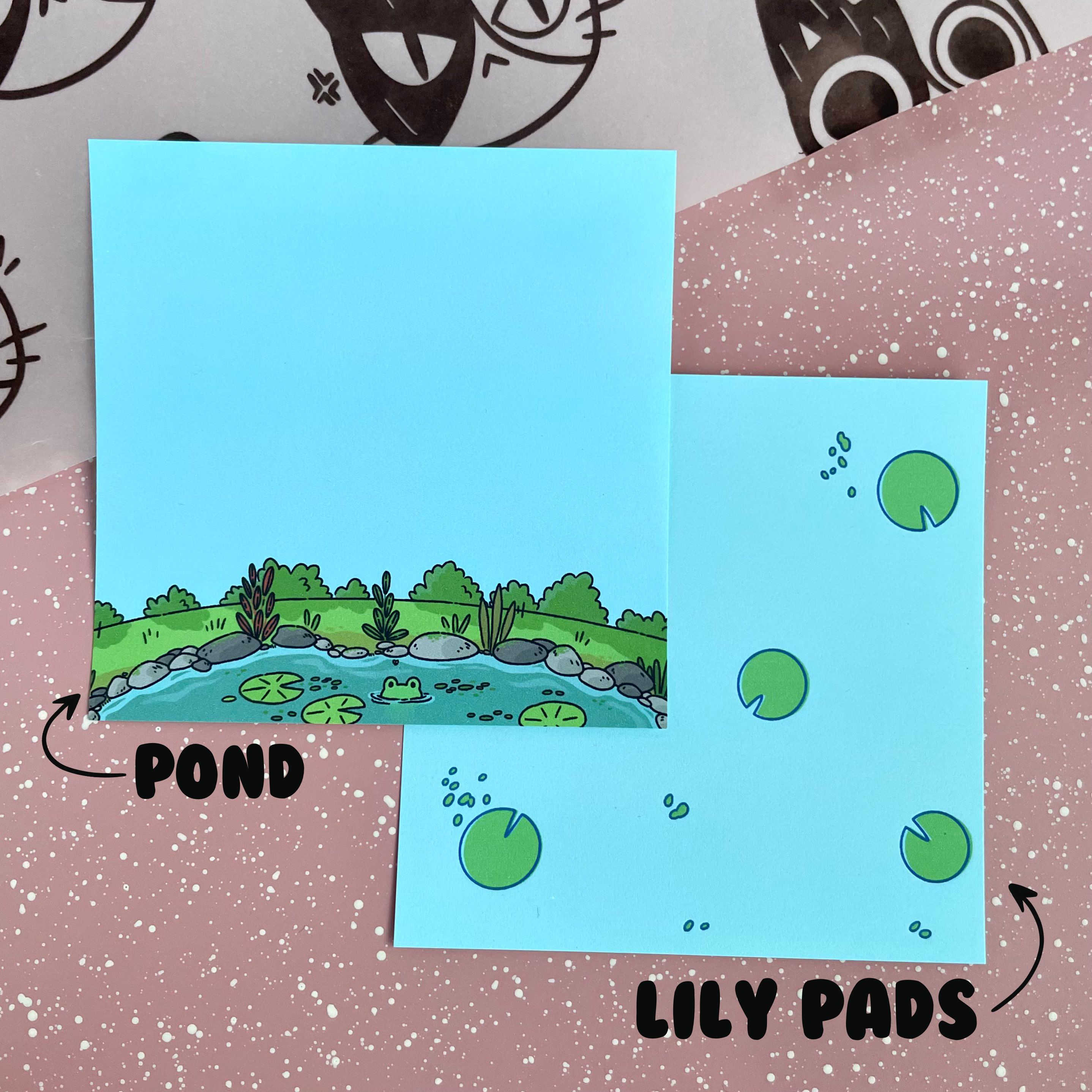 FROG THEMED MEMO PADS, 50 SHEETS